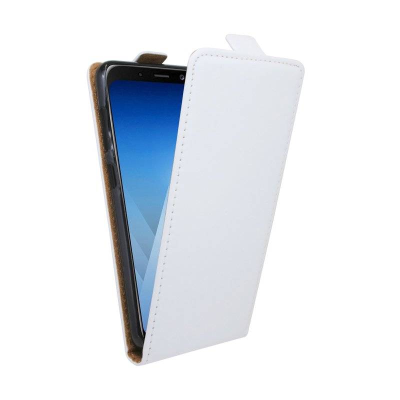 Samsung Galaxy A8 2018 Handyhülle Tasche Flip Case Smartphone Schutzhülle Weiß