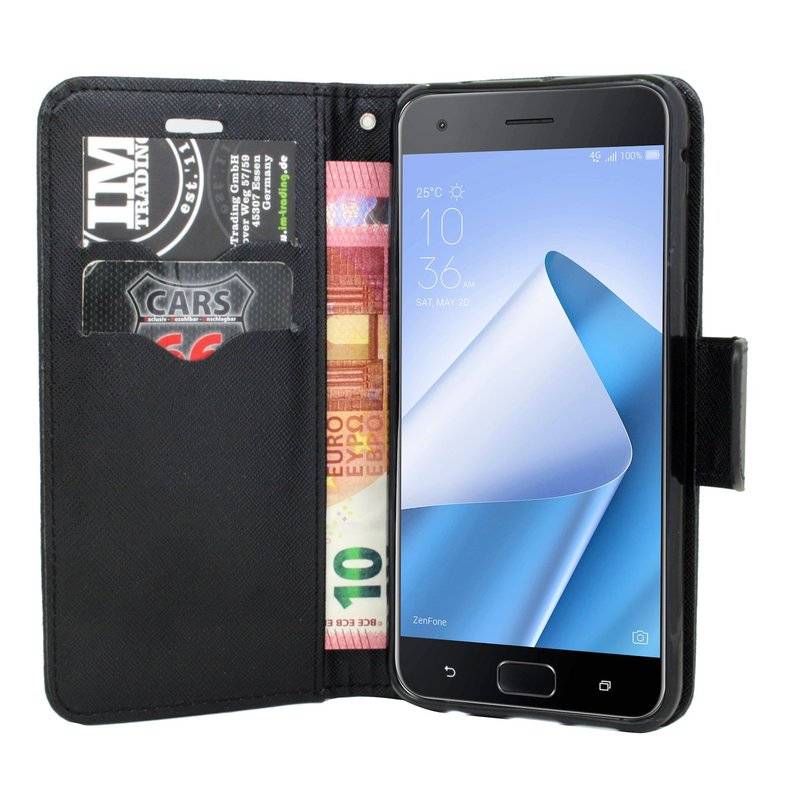 Asus Zenfone 4 Pro ZS551KL Handyhülle Tasche Flip Case Smartphone Schutzhülle Schwarz