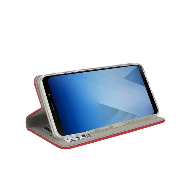 Samsung Galaxy A8 2018 Handyhülle Tasche Flip Case Smartphone Schutzhülle Rot