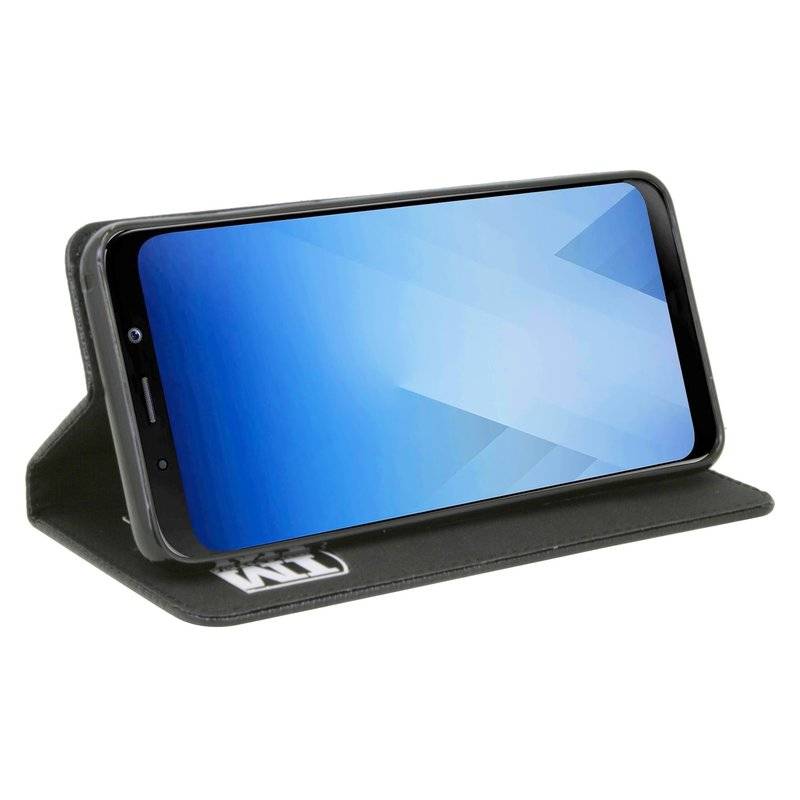 Samsung Galaxy A8 Plus 2018 Handyhülle Tasche Flip Case Smartphone Schutzhülle Schwarz