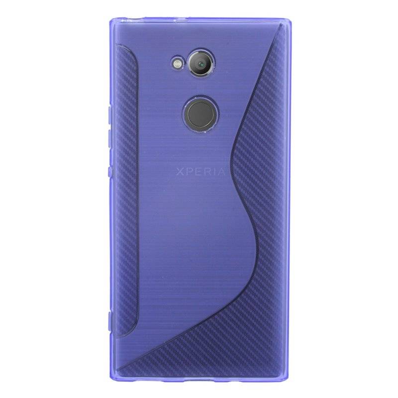Sony Xperia L2 Handy Silikon Schutzhülle Cover Case Lila