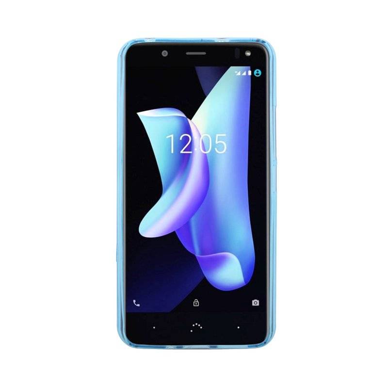 BQ Aquaris U2 Handy Silikon Schutzhülle Cover Case Blau