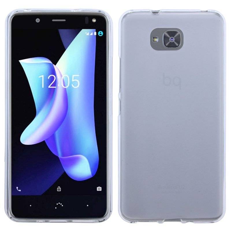 BQ Aquaris U2 Lite Handy Silikon Schutzhülle Cover Case Transparent