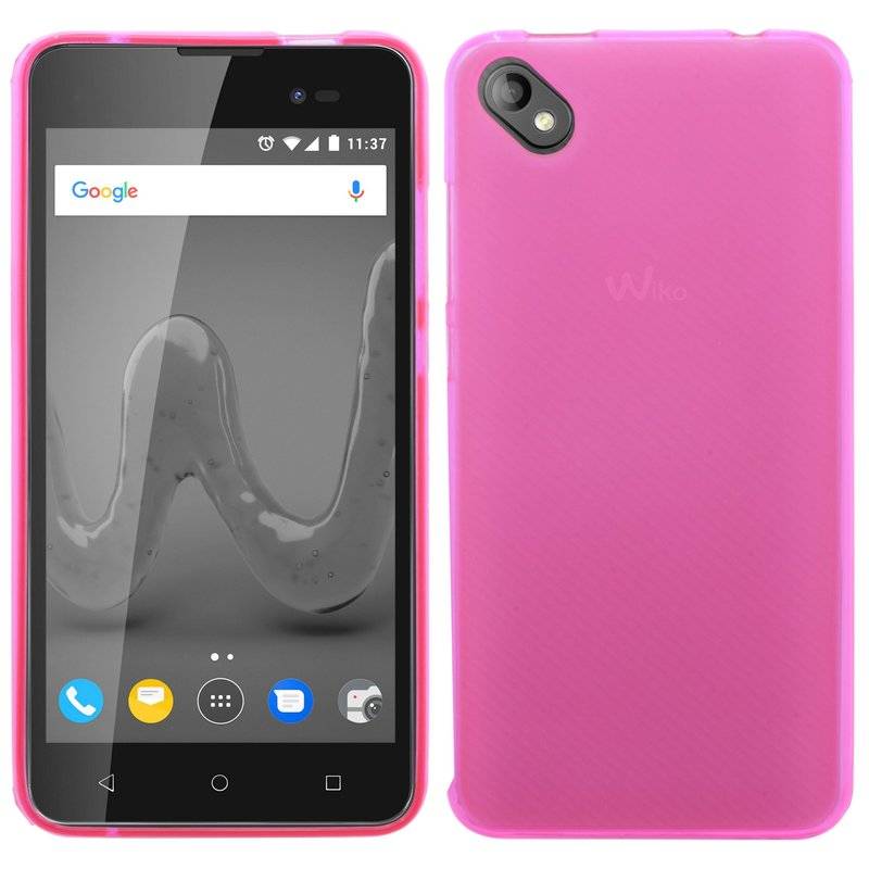 Wiko Sunny 2 Plus Handy Silikon Schutzhülle Cover Case Pink