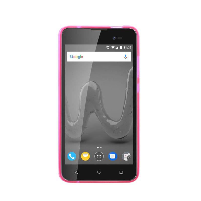 Wiko Sunny 2 Plus Handy Silikon Schutzhülle Cover Case Pink