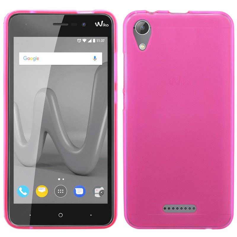 Wiko Lenny 4 Handy Silikon Schutzhülle Cover Case Pink