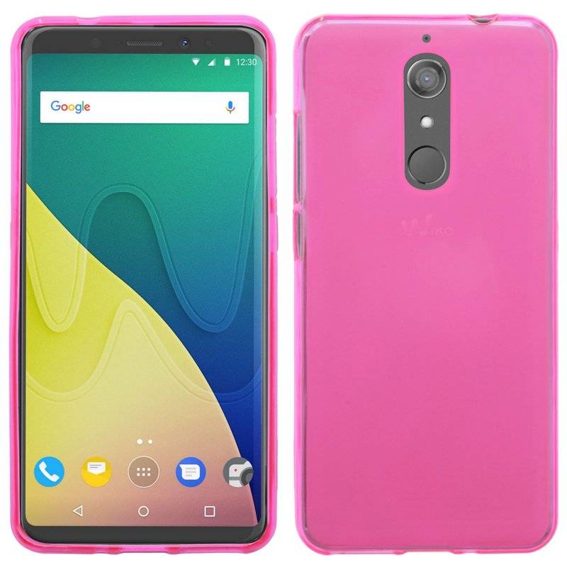 Wiko View XL Handy Silikon Schutzhülle Cover Case Pink