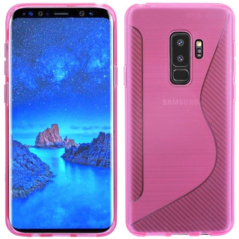 Samsung Galaxy S9 Plus Handy Silikon Schutzhülle Cover Case Pink