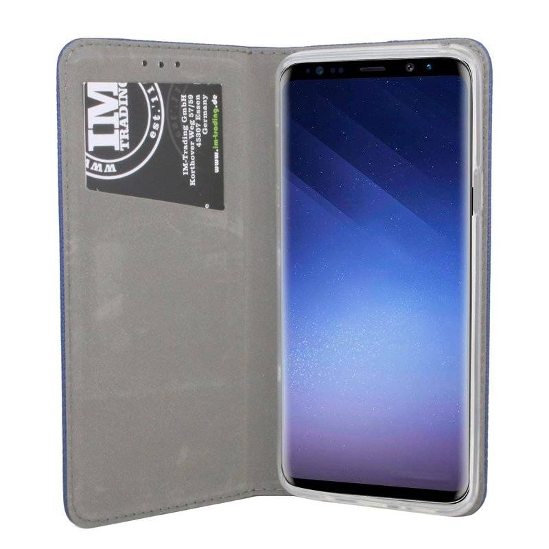Samsung Galaxy S9 Handyhülle Tasche Flip Case Smartphone Schutzhülle Blau