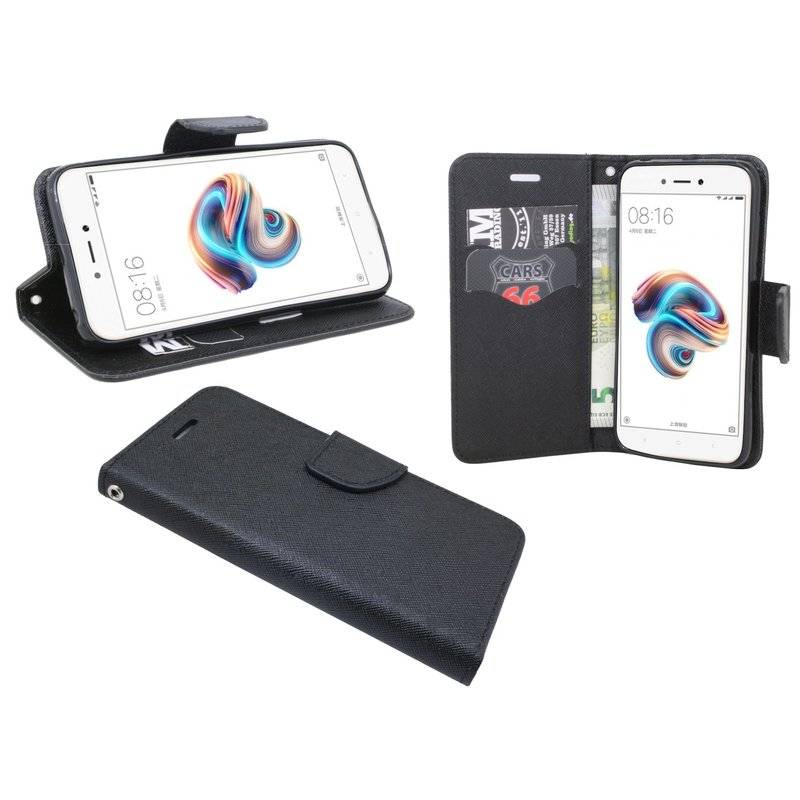 Xiaomi Redmi 5A Handyhülle Tasche Flip Case Smartphone Schutzhülle Schwarz