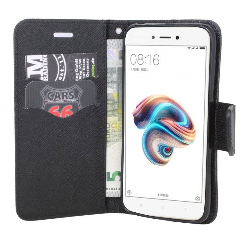 Xiaomi Redmi 5A Handyhülle Tasche Flip Case Smartphone Schutzhülle Schwarz