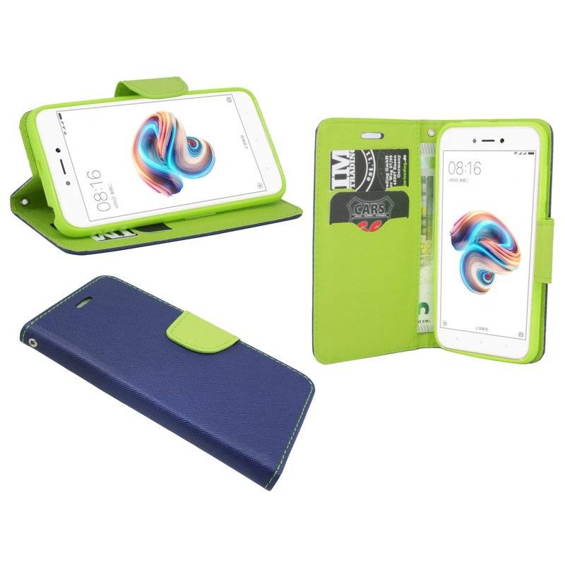 Xiaomi Redmi 5A Handyhülle Tasche Flip Case Smartphone Schutzhülle Blau