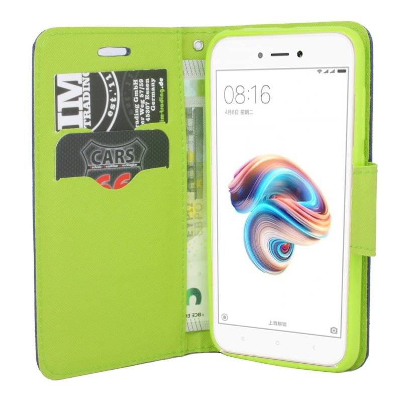 Xiaomi Redmi 5A Handyhülle Tasche Flip Case Smartphone Schutzhülle Blau