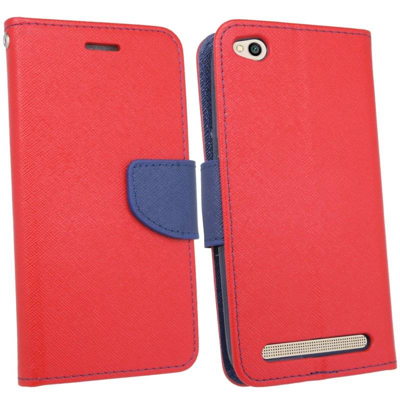 Xiaomi Redmi 5A Handyhülle Tasche Flip Case Smartphone Schutzhülle Rot