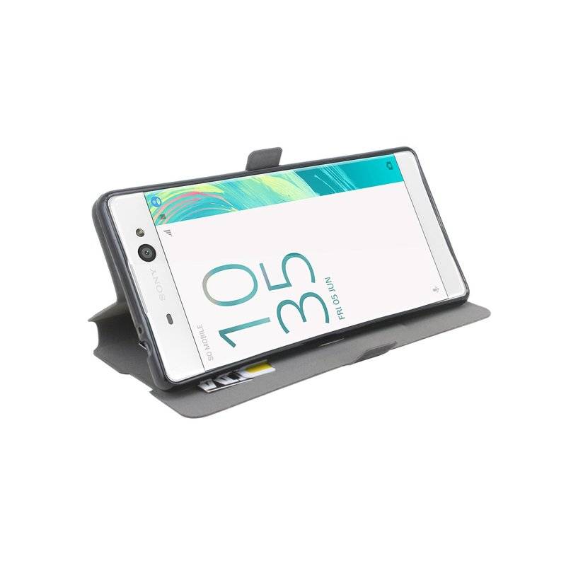 Sony XA Ultra Handyhülle Tasche Flip Case Smartphone Schutzhülle Schwarz