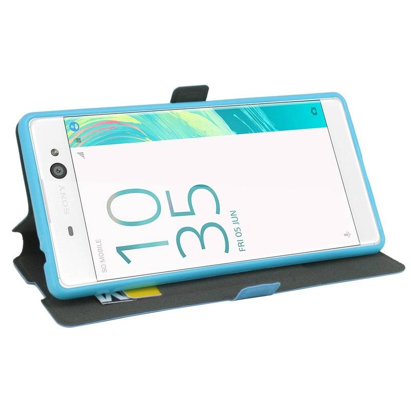 Sony XA Ultra Handyhülle Tasche Flip Case Smartphone Schutzhülle Blau