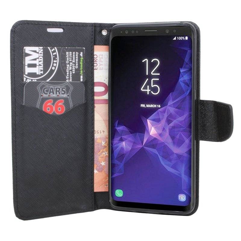 Samsung Galaxy S9 Plus Handyhülle Tasche Flip Case Smartphone Schutzhülle Schwarz