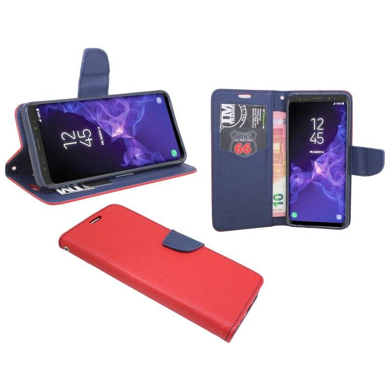 Samsung Galaxy S9 Plus Handyhülle Tasche Flip Case Smartphone Schutzhülle Rot