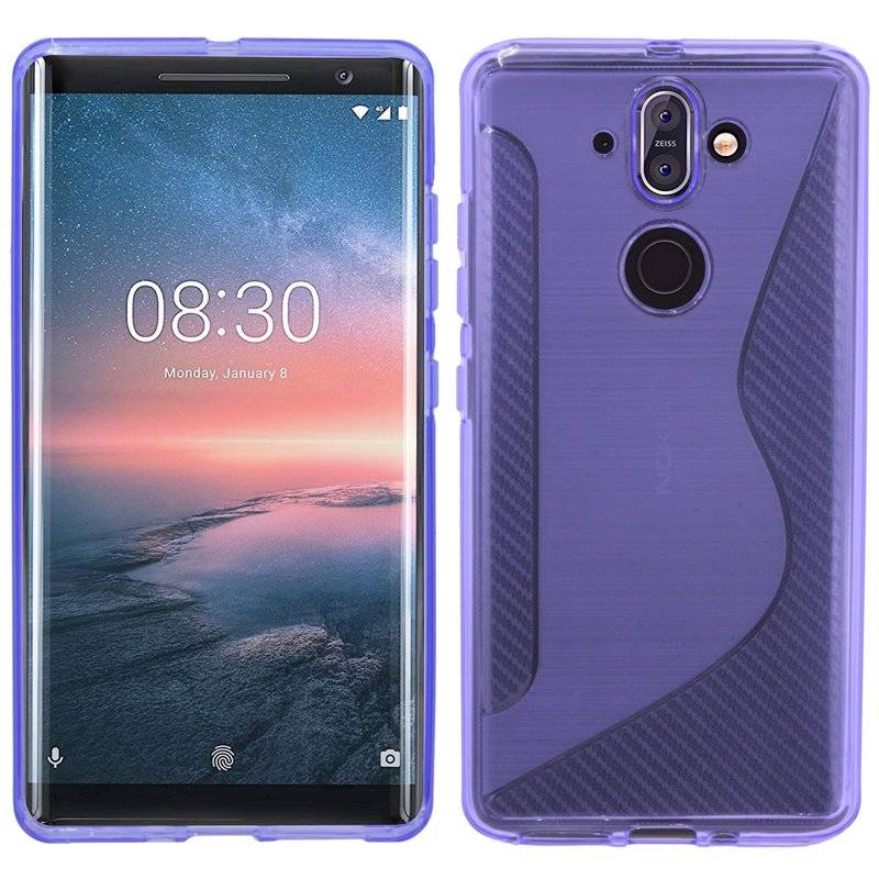 Nokia 8 Sirocco Handy Silikon Schutzhülle Cover Case Lila