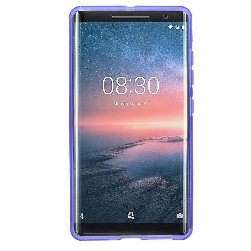 Nokia 8 Sirocco Handy Silikon Schutzhülle Cover Case Lila
