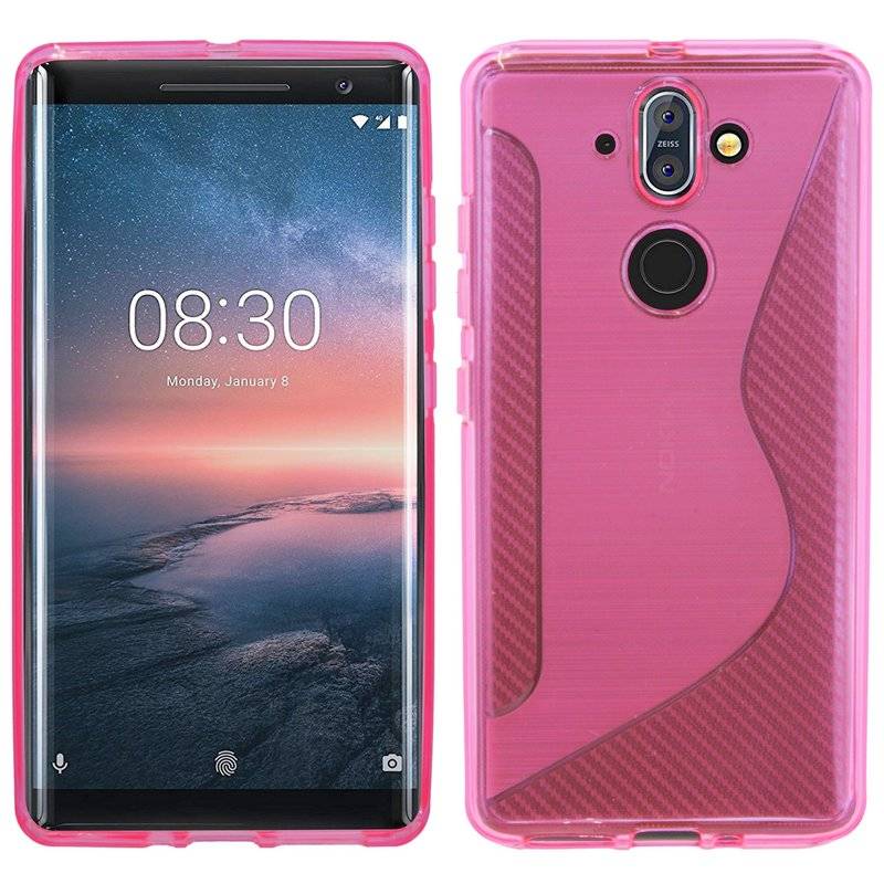 Nokia 8 Sirocco Handy Silikon Schutzhülle Cover Case Pink