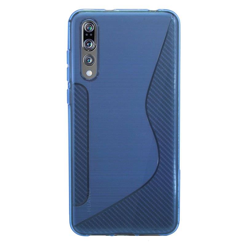 Huawei P20 Pro Handy Silikon Schutzhülle Cover Case Blau
