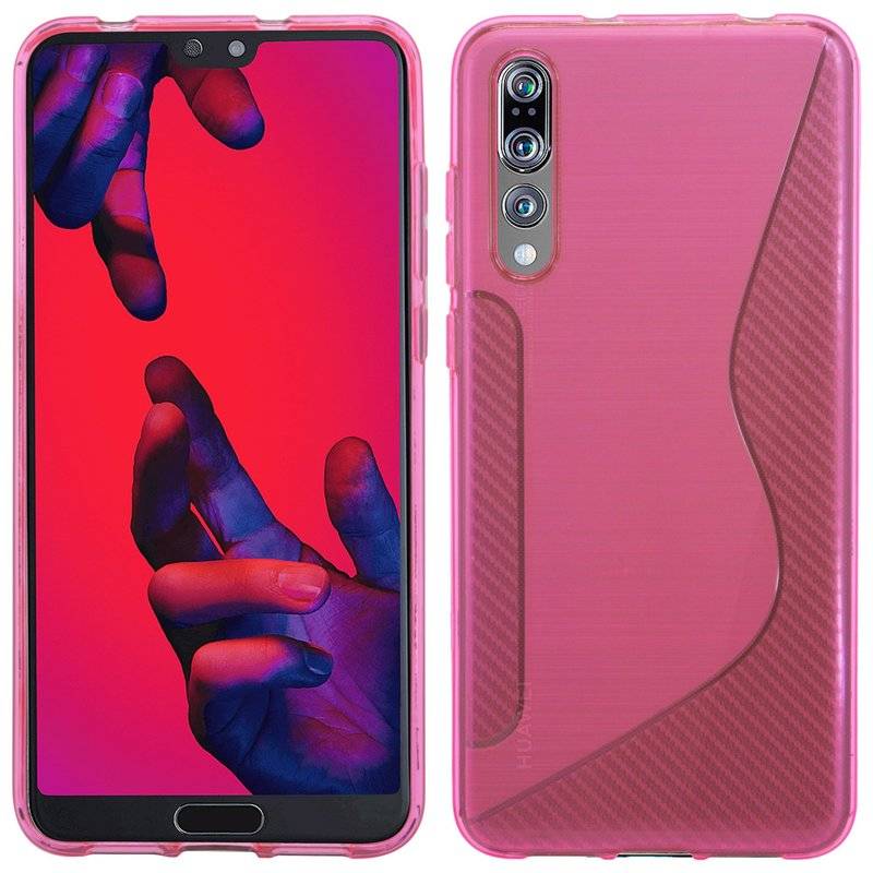 Huawei P20 Pro Handy Silikon Schutzhülle Cover Case Pink