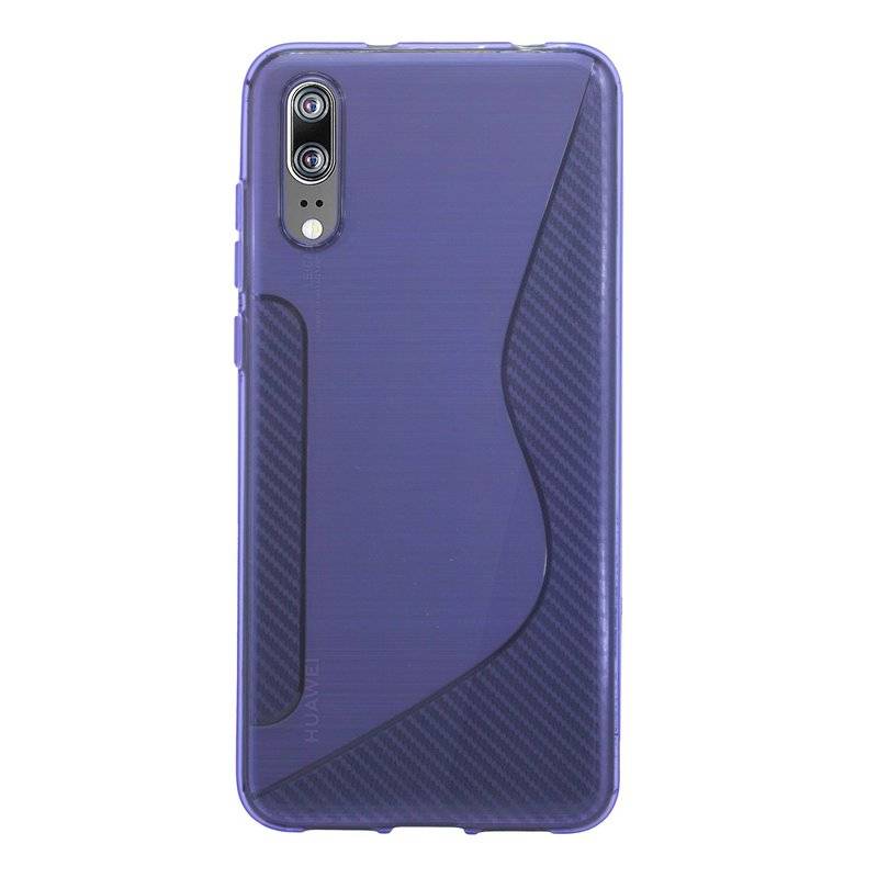 Huawei P20 Handy Silikon Schutzhülle Cover Case Lila