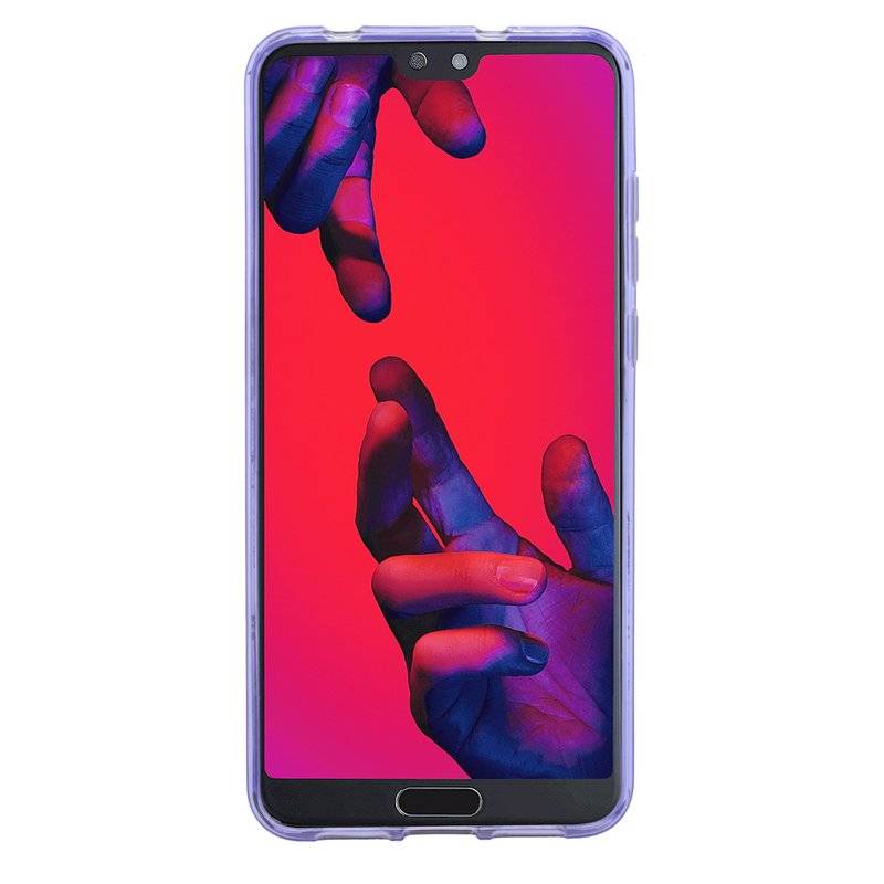 Huawei P20 Handy Silikon Schutzhülle Cover Case Lila