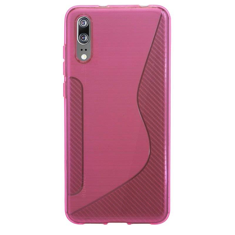Huawei P20 Handy Silikon Schutzhülle Cover Case Pink