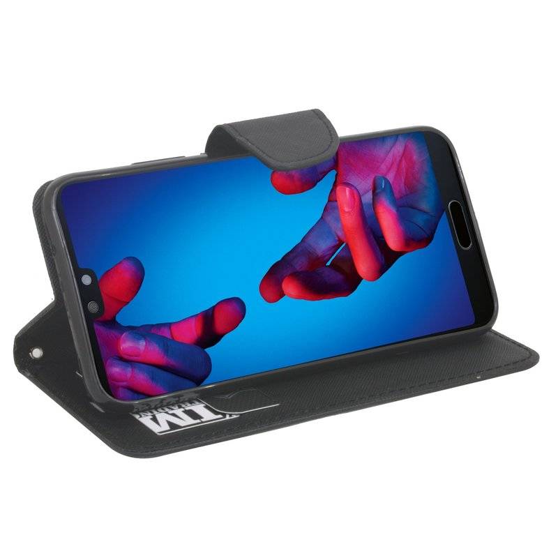Huawei P20 Handyhülle Tasche Flip Case Smartphone Schutzhülle Schwarz