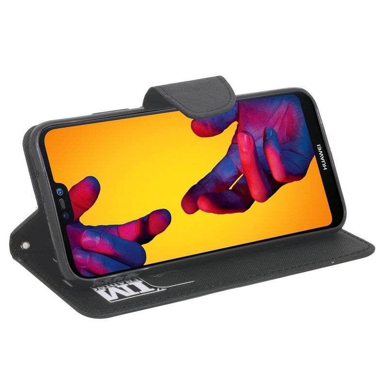 Huawei P20 Lite Handyhülle Tasche Flip Case Smartphone Schutzhülle Schwarz
