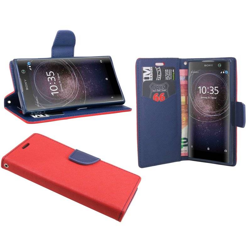 Sony Xperia XA2 Ultra Handyhülle Tasche Flip Case Smartphone Schutzhülle Rot