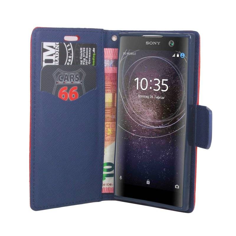 Sony Xperia XA2 Ultra Handyhülle Tasche Flip Case Smartphone Schutzhülle Rot