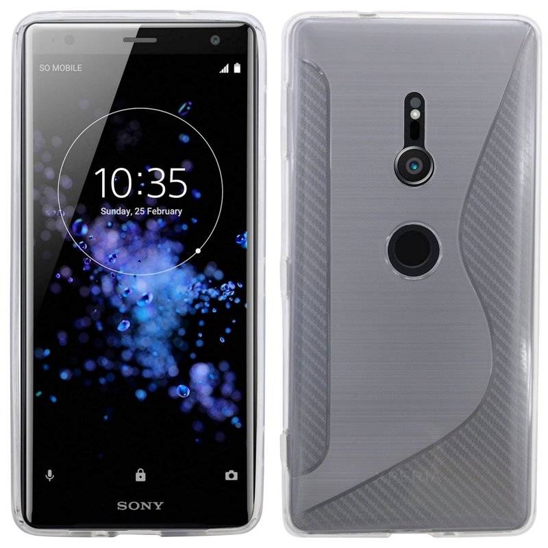 Sony Xperia XZ2 Handy Silikon Schutzhülle Cover Case Transparent