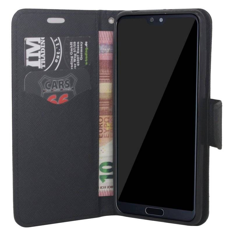 Huawei P20 Pro Handyhülle Tasche Flip Case Smartphone Schutzhülle Schwarz
