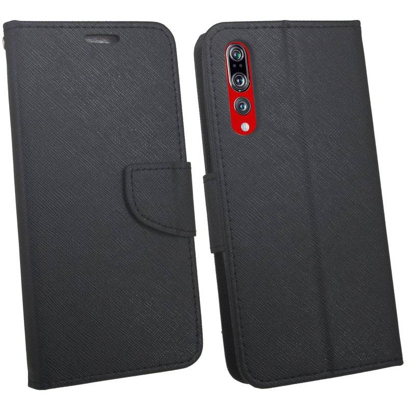 Huawei P20 Pro Handyhülle Tasche Flip Case Smartphone Schutzhülle Schwarz