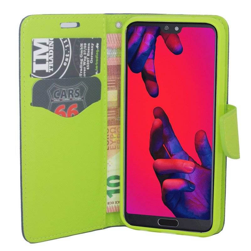 Huawei P20 Pro Handyhülle Tasche Flip Case Smartphone Schutzhülle Blau