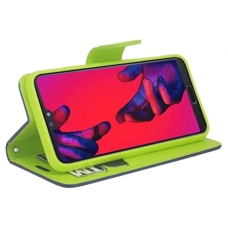 Huawei P20 Pro Handyhülle Tasche Flip Case Smartphone Schutzhülle Blau