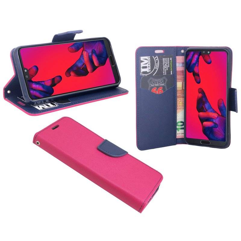 Huawei P20 Pro Handyhülle Tasche Flip Case Smartphone Schutzhülle Pink