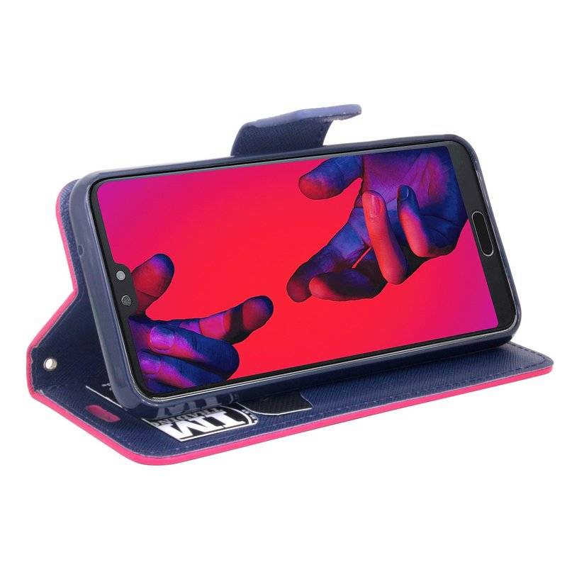 Huawei P20 Pro Handyhülle Tasche Flip Case Smartphone Schutzhülle Pink
