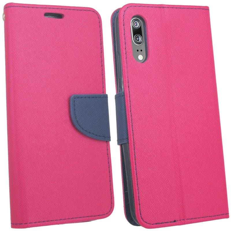Huawei P20 Handyhülle Tasche Flip Case Smartphone Schutzhülle Pink