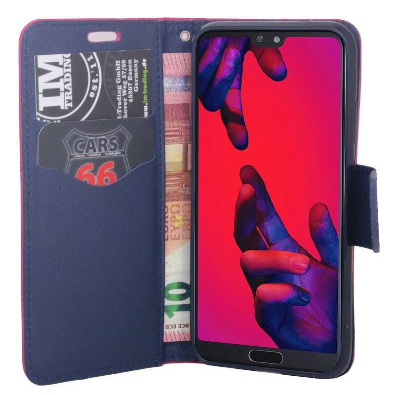 Huawei P20 Handyhülle Tasche Flip Case Smartphone Schutzhülle Pink