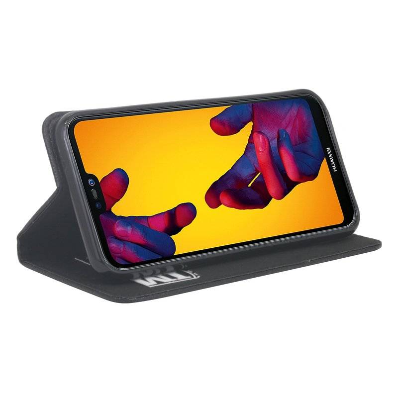 Huawei P20 Lite Handyhülle Tasche Flip Case Smartphone Schutzhülle Schwarz