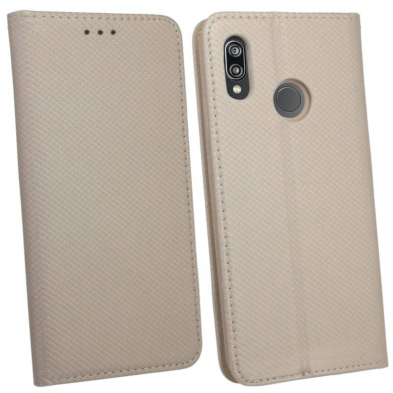 Huawei P20 Lite Handyhülle Tasche Flip Case Smartphone Schutzhülle Gold