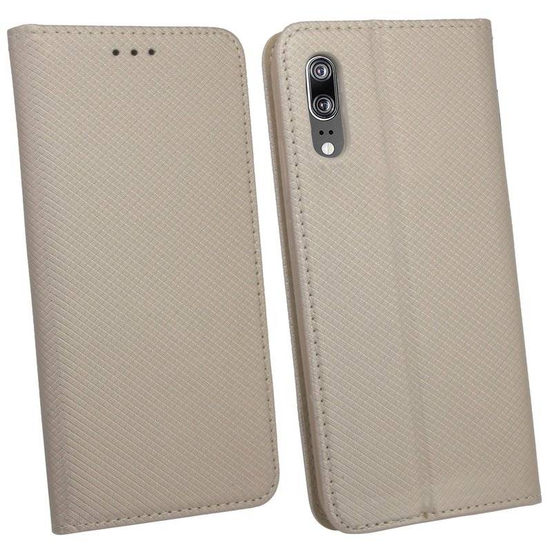 Huawei P20 Handyhülle Tasche Flip Case Smartphone Schutzhülle Gold