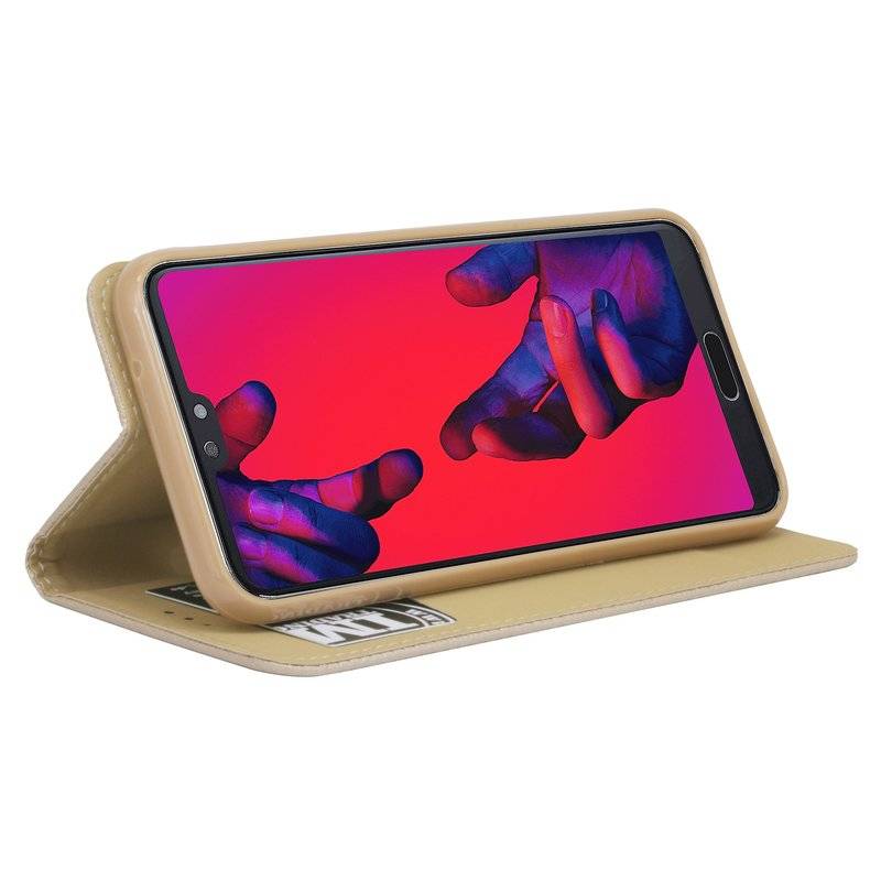 Huawei P20 Handyhülle Tasche Flip Case Smartphone Schutzhülle Gold