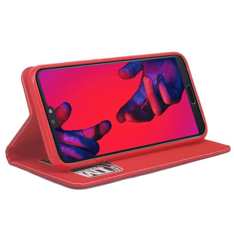 Huawei P20 Handyhülle Tasche Flip Case Smartphone Schutzhülle Rot