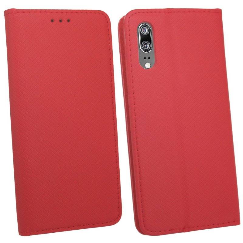 Huawei P20 Handyhülle Tasche Flip Case Smartphone Schutzhülle Rot