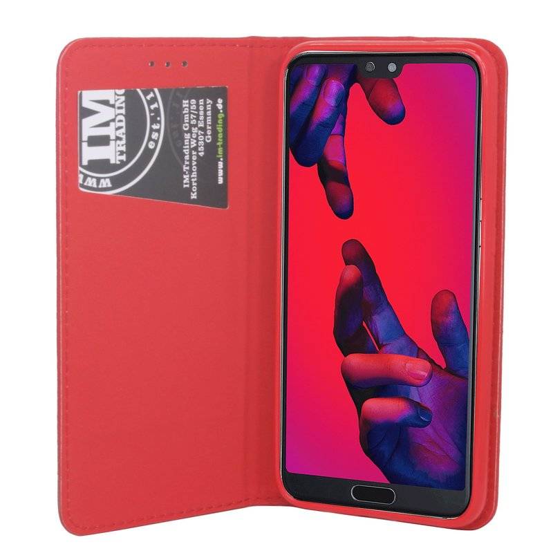 Huawei P20 Handyhülle Tasche Flip Case Smartphone Schutzhülle Rot